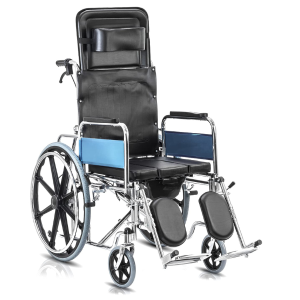 Reclining Wheelchair With Commode
